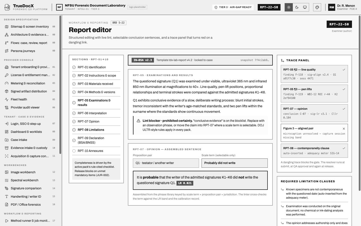 Reporting engine (RPT-22)